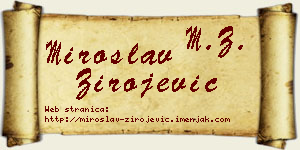 Miroslav Zirojević vizit kartica